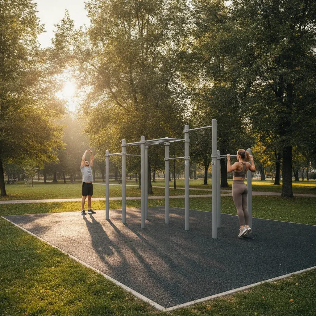 Fitnes na prostem Maribor v urejenem parku z varno vadbeno površino in sproščenim vzdušjem